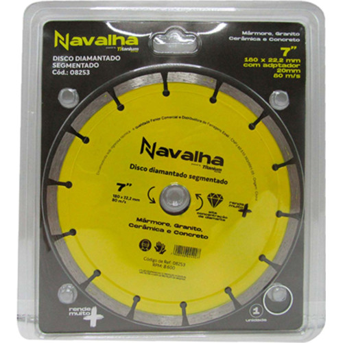 Disco Diam Titanium Segmentado 7 X 178Mm Disco Diam Titanium Segmentado 7 X 178Mm
