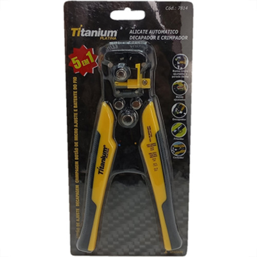 Alicate P/Crimpar 8 Autom Titanium 7814 Alicate P/Crimpar 8 Autom Titanium 7814