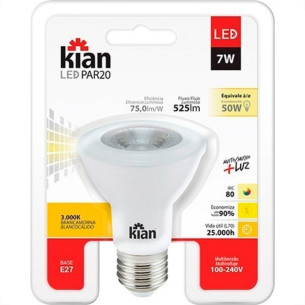 Lampada Led Par20 07W E27 3000K Kian Lampada Led Par20 07W E27 3000K Kian