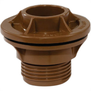 Adaptador  C/Flange Pvc Socel 1 Marrom - Kit C/6 Unidades