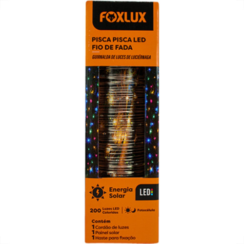 Pisca-Pisca Solar 200Led Color 20Mt Foxl Pisca-Pisca Solar 200Led Color 20Mt Foxl