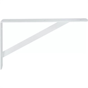 Cantoneira Mao Francesa R.C.A Leve Branco 50Cm - Kit C/12 Unidades