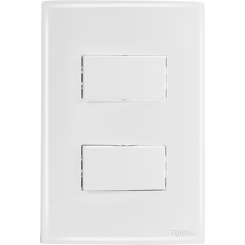 Conjunto Radial Ouro Branco 2 interruptores Simp 1809035 Conjunto Radial Ouro Branco 2 interruptores Simp 1809035