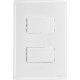 Conjunto Radial Ouro Branco 2 interruptores Simp 1809035 Conjunto Radial Ouro Branco 2 interruptores Simp 1809035