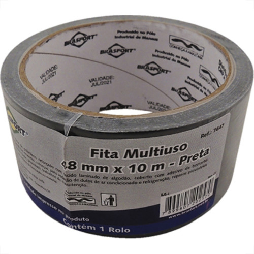 Fita Silver Tape Brasfort Preta 48Mmx10M Fita Silver Tape Brasfort Preta 48Mmx10M