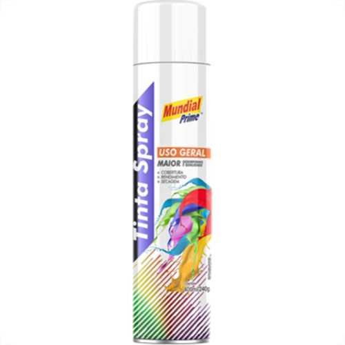 Spray Mundial Geral Branco Fosco 400Ml Spray Mundial Geral Branco Fosco 400Ml