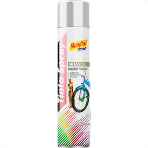 Spray Mundial Metalica Cromado 400Ml Spray Mundial Metalica Cromado 400Ml