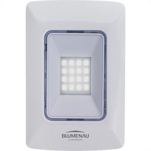 Luminaria Emergencia 4X2 1W Leds 6500K Bivolt