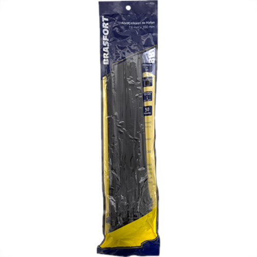 Abracadeira Nylon Brasfort 7,6X350 Preto C/50