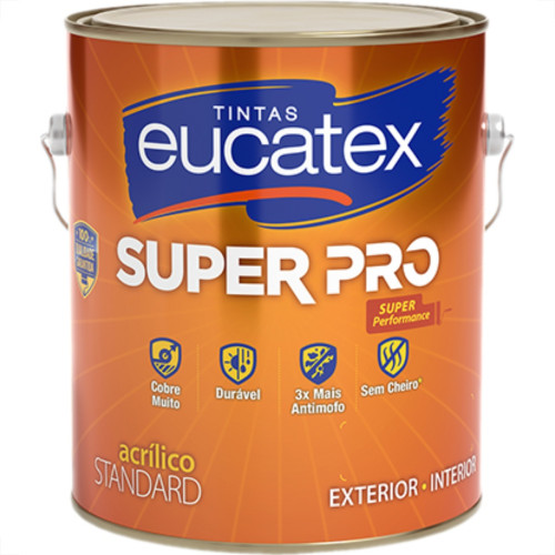 Latex Eucatex Super Pro Galao 3,6 Litros Branco Latex Eucatex Super Pro Galao 3,6 Litros Branco