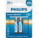 Pilha Alcalina Philips Peq Aa2 C/2