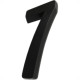 Numero 3D Pvc Deplasti 7 Preto 13Cm