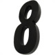 Numero 3D Pvc Deplasti 8 Preto 13Cm