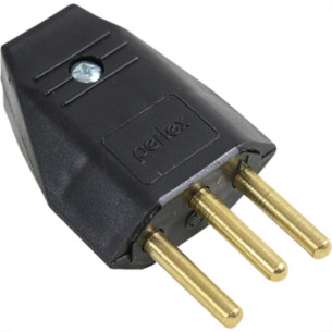 Pino Macho Perlex 2P+T 10A Preto 1043 - Kit C/10 Unidades Pino Macho Perlex 2P+T 10A Preto 1043 - Kit C/10 Unidades