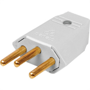 Pino Macho Perlex 2P+T 20A Cinza 1048 - Kit C/10 Unidades Pino Macho Perlex 2P+T 20A Cinza 1048 - Kit C/10 Unidades