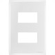 Espelho Placa Radial Mod.Ouro Branco 4X2 2Mod Dis 9004