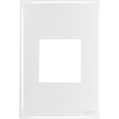 Espelho Placa Radial Mod.Ouro Branco 4X2 2Mod.1709005 Espelho Placa Radial Mod.Ouro Branco 4X2 2Mod.1709005