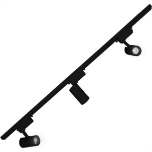 Trilho C/3 Spot Led 30W 6500K Blume Preto