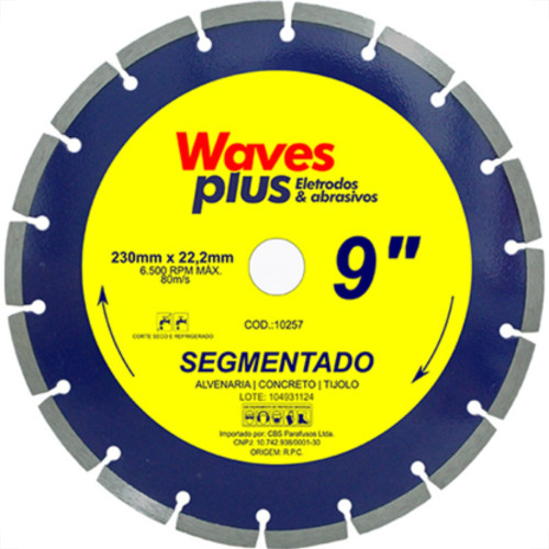 Disco Diam Waves Segmentado 9 X 230Mm