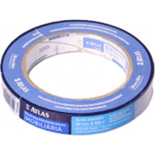 Fita Crepe Atlas Imobiliaria Azul 18Mmx50M