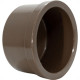 Caps Shiva PVC Liso Liso 1/2 Marrom - Kit C/25 Unidades