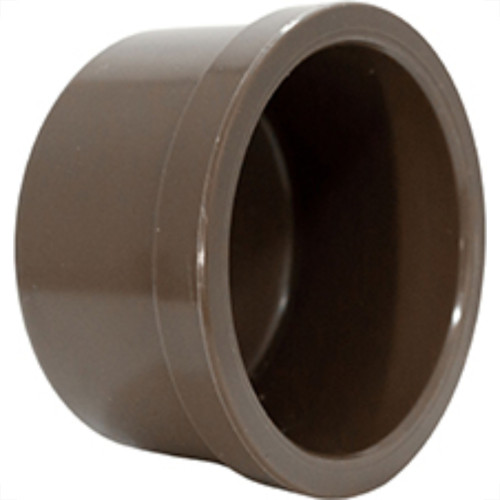 Caps Shiva PVC Liso Liso D 1.1/4 Marrom - Kit C/10 Unidades