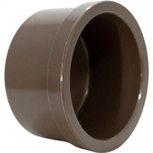 Caps Shiva PVC Liso Liso E 1.1/2 Marrom - Kit C/10 Unidades