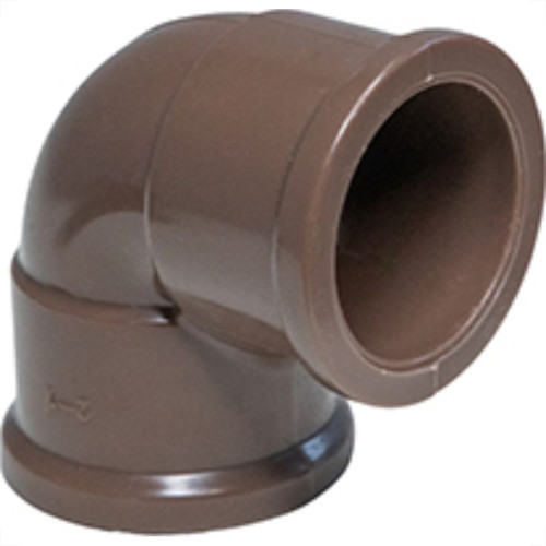 Cotovelo Shiva PVC Liso Liso 3/4 X 90 Marrom - Kit C/25 Unidades