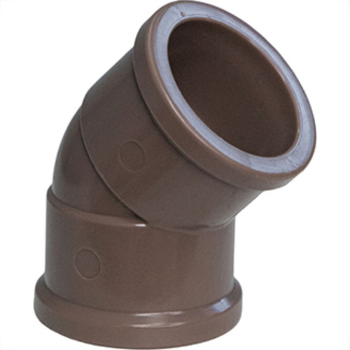 Cotovelo Shiva PVC Liso Liso I 1 X 45 Marrom - Kit C/10 Unidades
