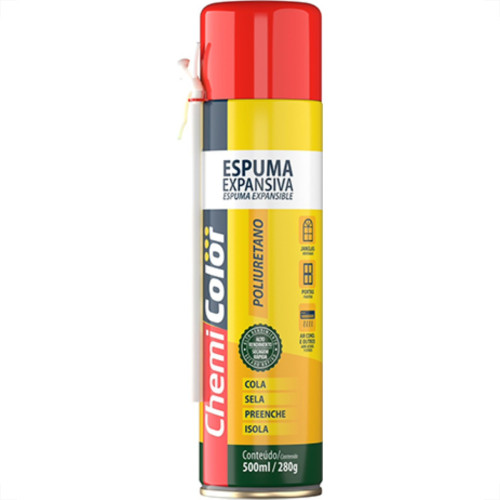 Espuma De Poliuret.Chemicolor 500Ml/280G - Kit C/12 Unidades