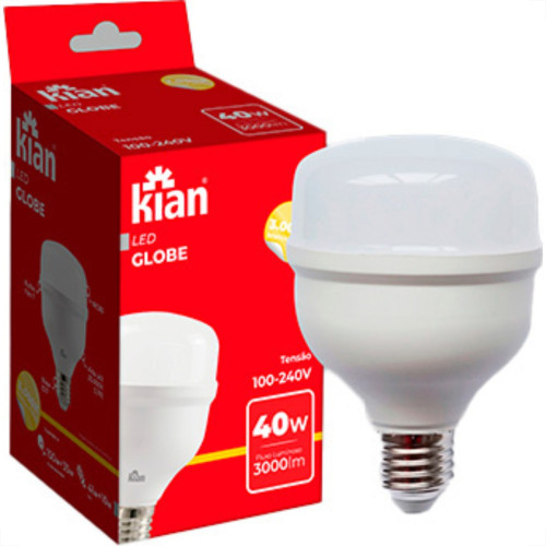 Lampada Led Globo 40W 3000K Bivolt Kian