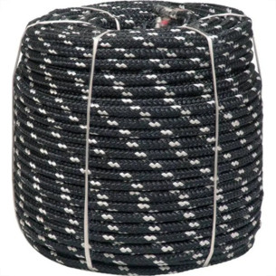 Corda Poliest.Firmeza Branco/Preto 10Mm Rl/165