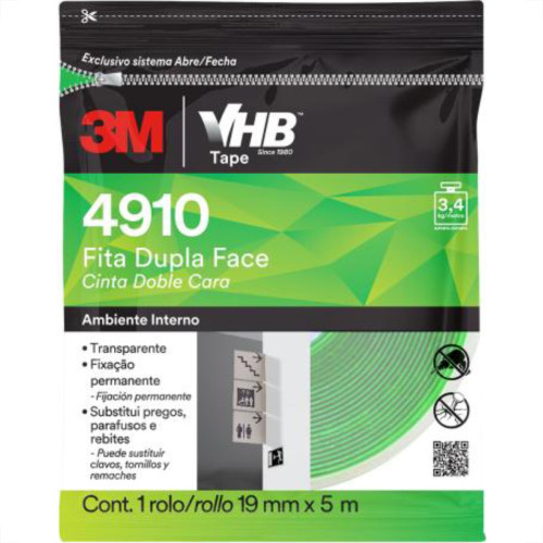 Fita Dupla-Face 3M Vhb Transp.19Mmx05Mt