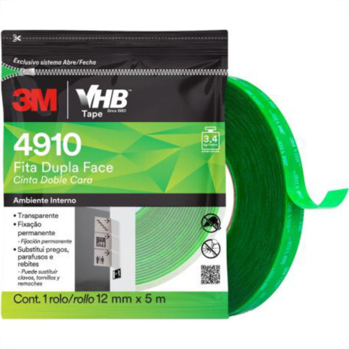 Fita Dupla-Face 3M Vhb Transp.12Mmx05Mt