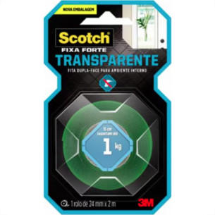 Fita Dupla-Face 3M Forte Transp.24Mmx2Mt