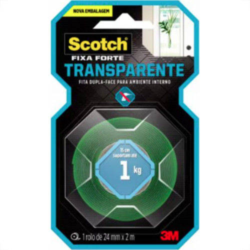 Fita Dupla-Face 3M Forte Transp.24Mmx2Mt