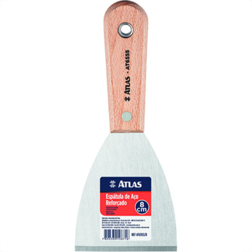 Espatula Atlas Aco 6555/08 C/Cabo Mad - Kit C/6 Unidades