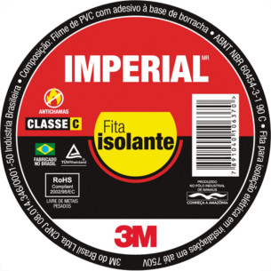 Fita Isolante 3M Imperial 05 Mts - Kit C/10 Unidades