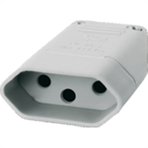 Pino Femea Perlex 2P+T 10A Cinza 2043
