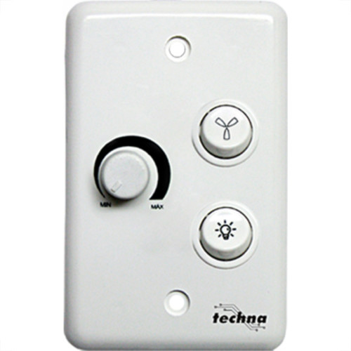 Controle Velocidade Rotativo C/Ch Bivolt Branco Techna Controle Velocidade Rotativo C/Ch Bivolt Branco Techna