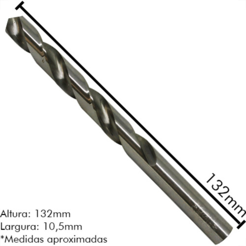 Broca Aco Rapido Irwin 10,5Mm - Kit C/5 Unidades Broca Aco Rapido Irwin 10,5Mm - Kit C/5 Unidades