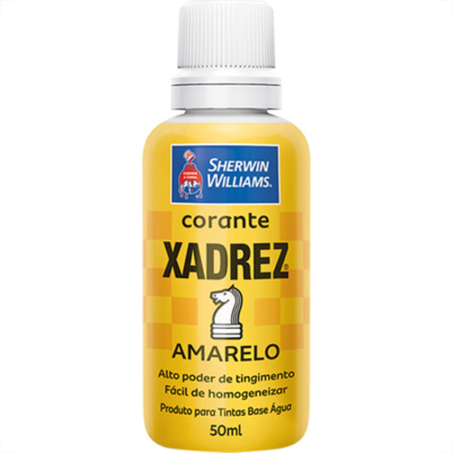 Corante Xadrez 50Ml Amarelo - Kit C/12 Unidades Corante Xadrez 50Ml Amarelo - Kit C/12 Unidades