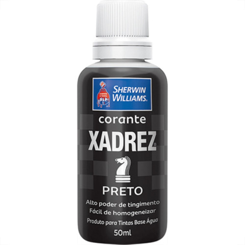 Corante Xadrez 50Ml Preto - Kit C/12 Unidades Corante Xadrez 50Ml Preto - Kit C/12 Unidades