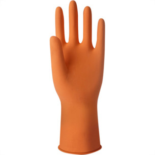 Luva Sanro Forrada Laranja Plus - Kit C/10 Unidades
