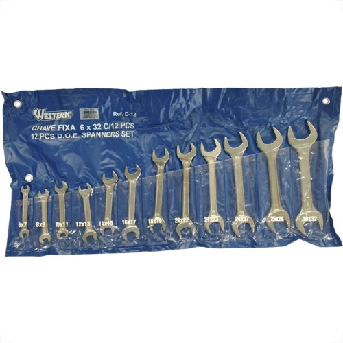 Chave Fixa Western 6A32Mm Kit 12Pecas D12 Chave Fixa Western 6A32Mm Kit 12Pecas D12