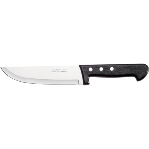 Faca Tramontina Cozinha Inox Cabo Preto 07'' - Kit C/12