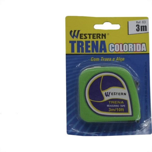 Trena Western 3M/10Mm Colorida Com Trava 63 Trena Western 3M/10Mm Colorida Com Trava 63