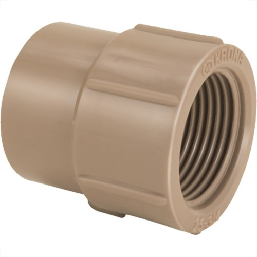 Luva Marrom Krona Liso Rosca 20Mm X 1/2'' 487 - Kit C/50 Luva Marrom Krona Liso Rosca 20Mm X 1/2'' 487 - Kit C/50