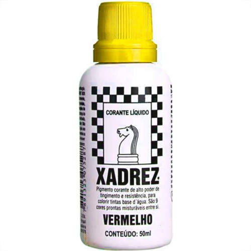 Corante Xadrez Amarelo 50Ml Para Tinta - Kit C/12 Corante Xadrez Amarelo 50Ml Para Tinta - Kit C/12