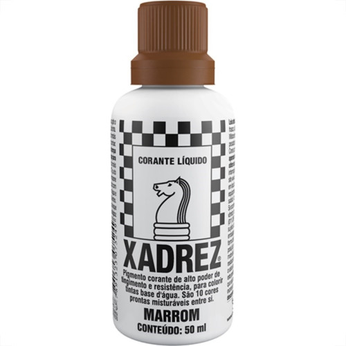 Corante Xadrez Marrom 50Ml Para Tinta - Kit C/12 Corante Xadrez Marrom 50Ml Para Tinta - Kit C/12